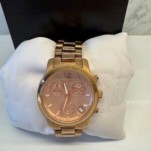 Oversized Rose Gold-Tone Watch - Michael Kors
